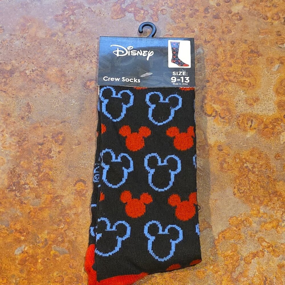 NEW Disney's Mickey Mouse UNISEX Crew Socks Size 9-13